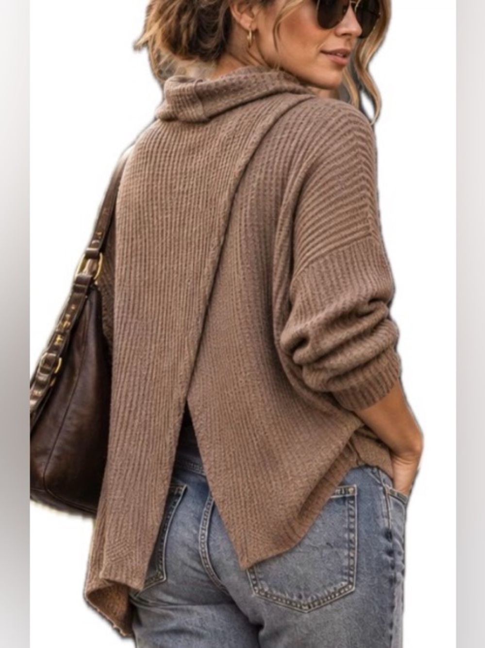 Gaze Cowl Neck Long Sleeve Asymmetrical Back. Women’s Size Large.